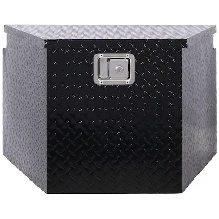 Front. Boyel Living - Black 29x16.5x18.5-Inch Aluminum Heavy-Duty Truck Bed Underbody Tool Box.