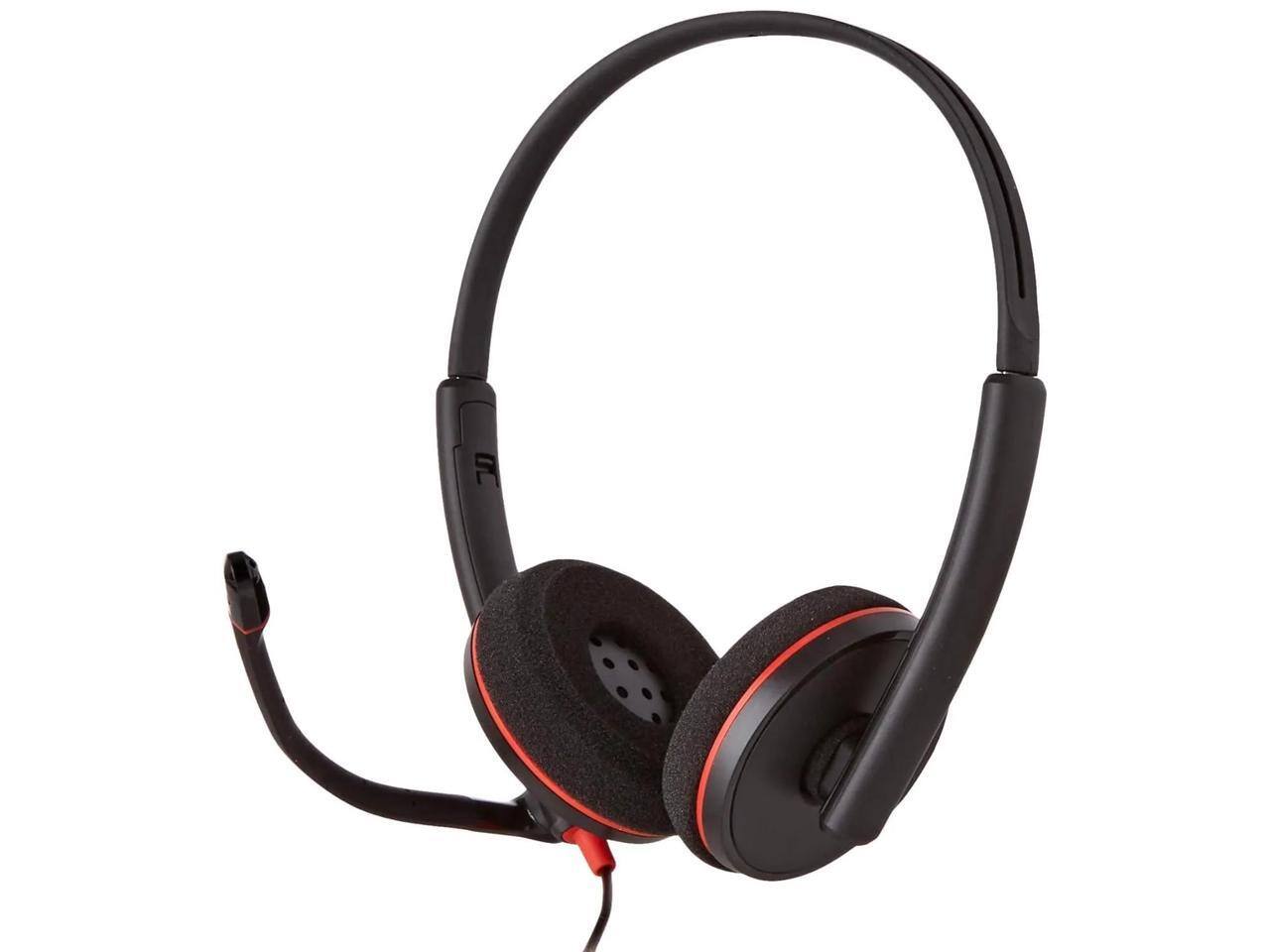 Alt View 8. HP - Poly Blackwire 3220 USB-C Stereo Headset w/ Adapter - 32 Ohm, 5.2ft, Omni Mic - Black.