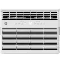 GE - 550 Sq. Ft. 11,000 BTU ENERGY STAR Smart Window Air Conditioner 11,100 BTU Heater - White - Front_Zoom