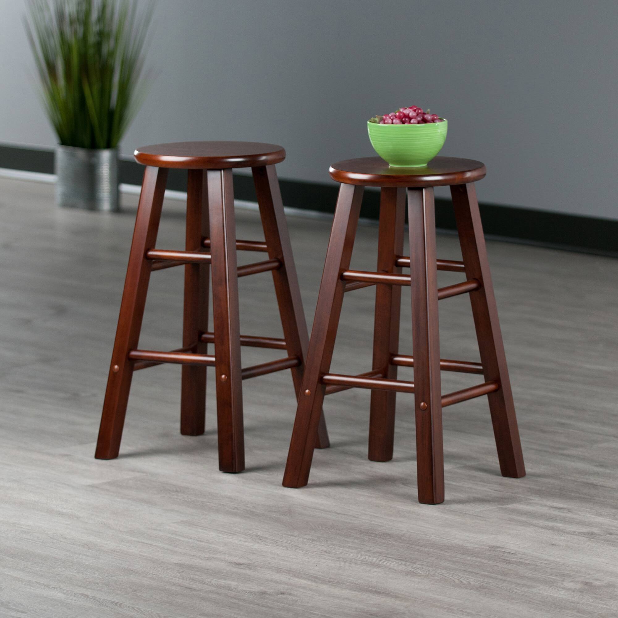 Alt View 8. Winsome Wood - Element 2-Pc Counter Stool Set - Walnut.