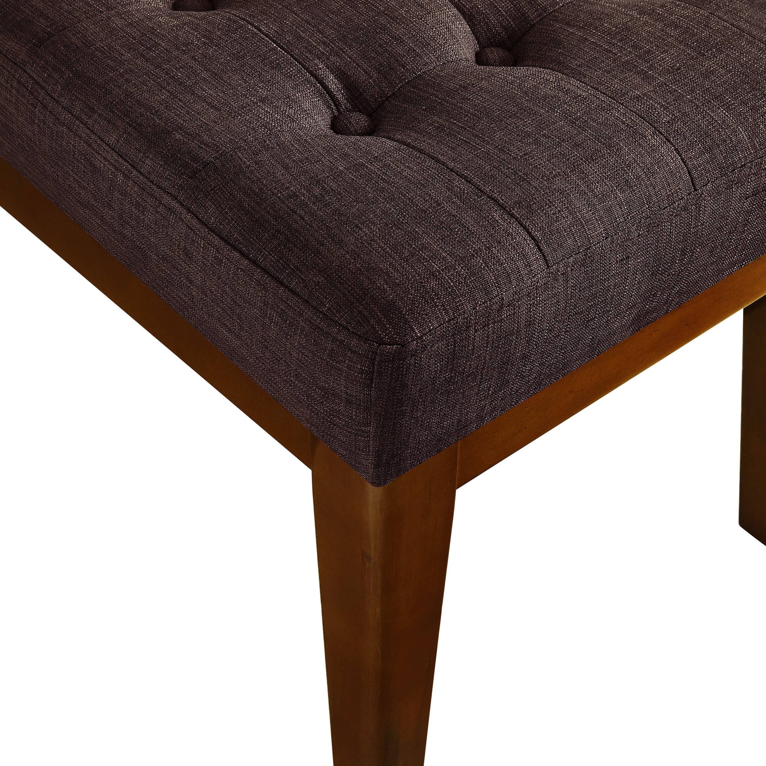 Alt View 13. Elle Decor - Mid-Century Claire Bench - Chocolate Brown.
