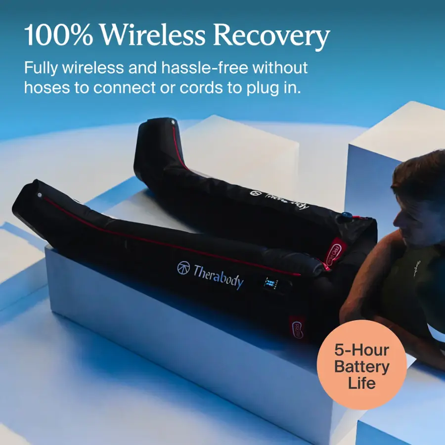 100% Wireless Recovery: Fully wireless and hassle-free without hoses to connect or cords to plug in. Therabody 5-Hour Battery Life.