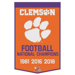 WinCraft - Clemson Tigers 24" x 38" Wool Championship Banner - Multicolor