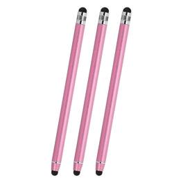 Unique Bargains - 3pcs Stylus Pens for Touch Screens, 2 in 1 High Sensitivity Universal Pen Capacitive Stylus for Phone Tablets Laptop - Pink