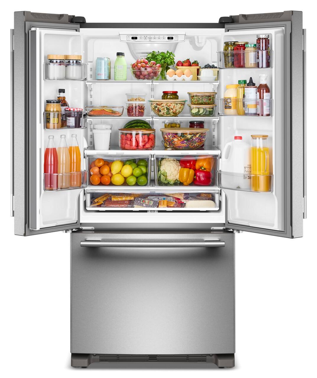 Alt View 6. KitchenAid - 33 in. Wide 22 cu. ft.  French Door Refrigerator with Internal Water Dispenser - PrintShield Stainless.
