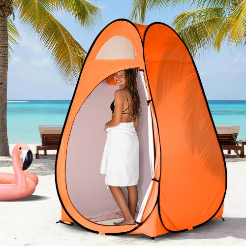 Alt View 4. Winado - 6 FT Camping Pop Up Tent Instant Portable Shower Dressing Fitting Tent Privacy Toilet, Changing Room for Outdoor Camping - Orange.
