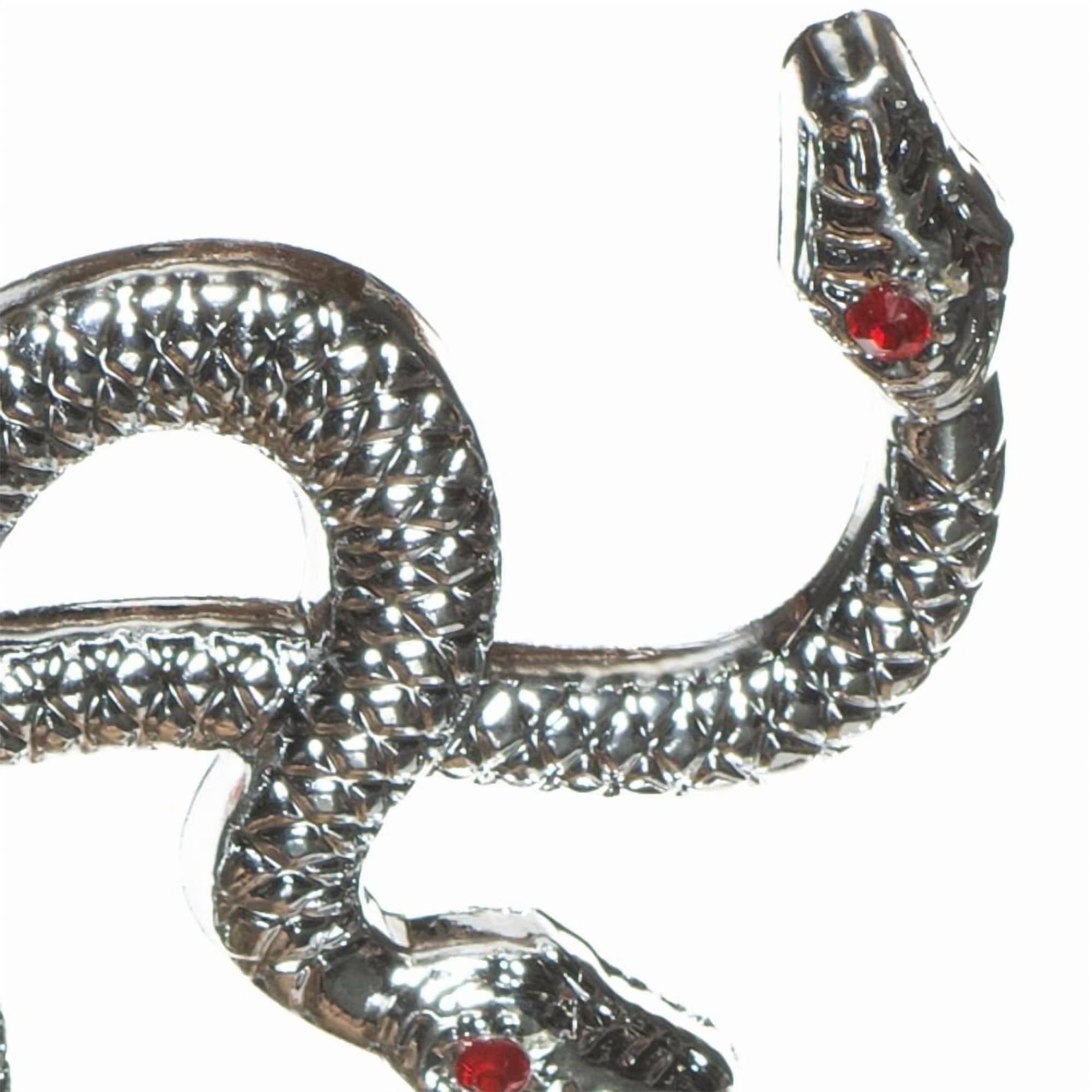 Alt View 1. Underwraps - Medusa Silver Snakes Adult Costume Headpiece - Silver.