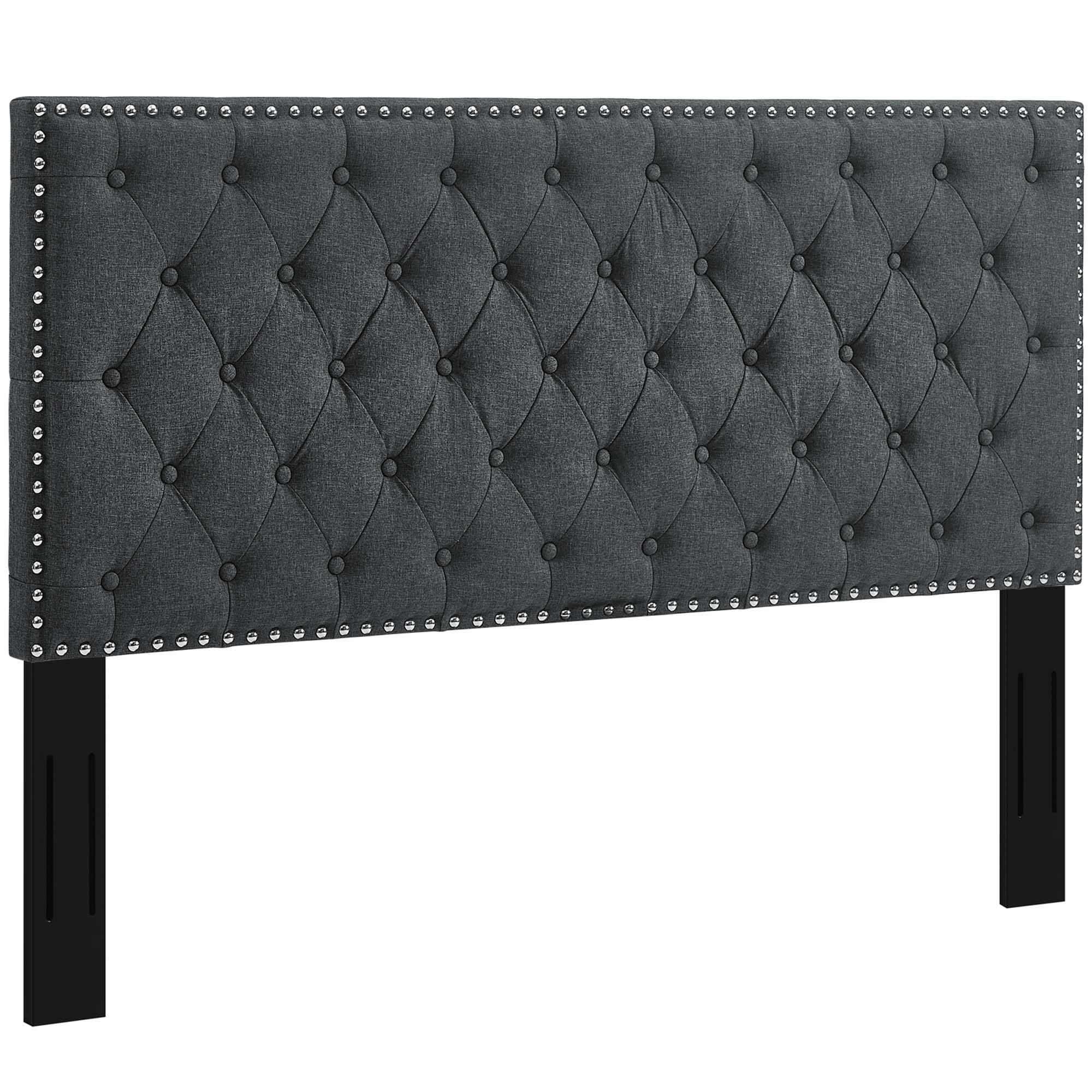 Alt View 1. Modway - Helena Tufted Upholstered Linen Fabric Full / Queen Headboard by Modway - Gray.