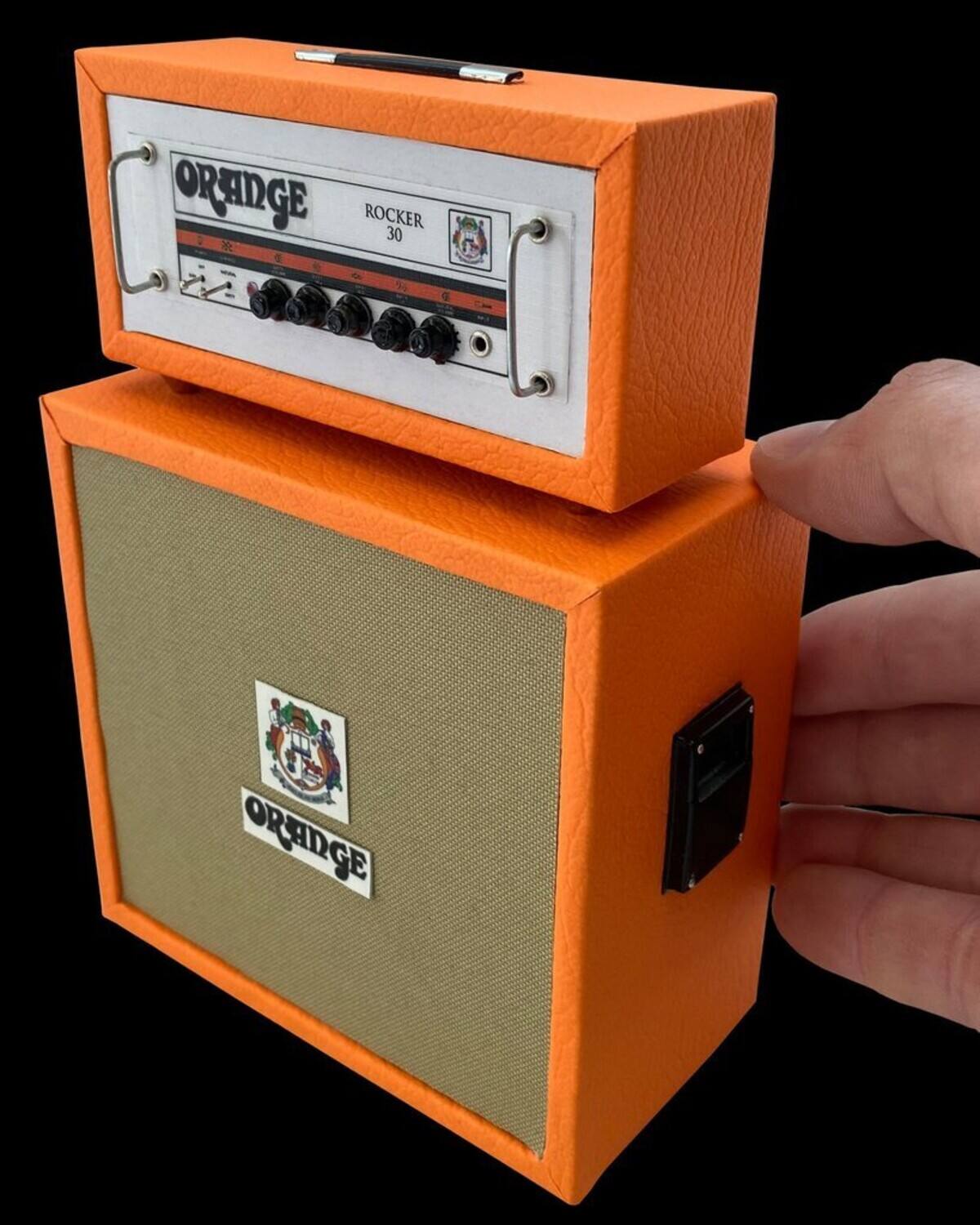 Axe Heaven Orange ROCKER 30 Miniature Stack Guitar Amplifier Replica Collectible OA-AMP-2 - Collectibles
