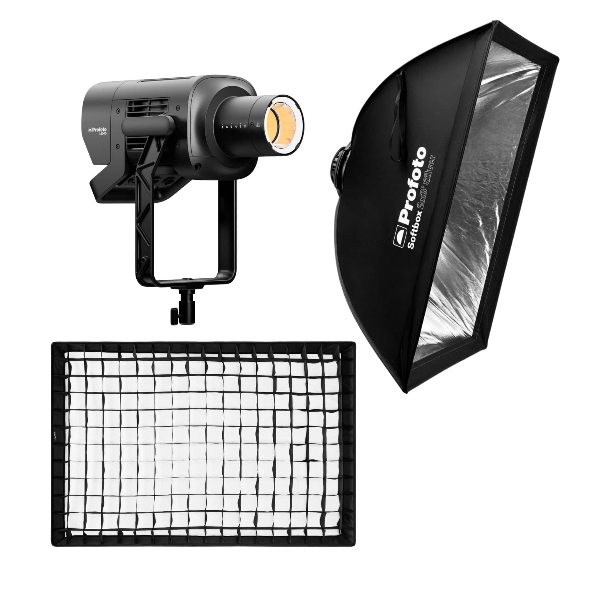 Profoto - L600D LED Light 600W with 2x3-Feet Softbox (Silver) and Softgrid Bundle price history on PriceWatchPro