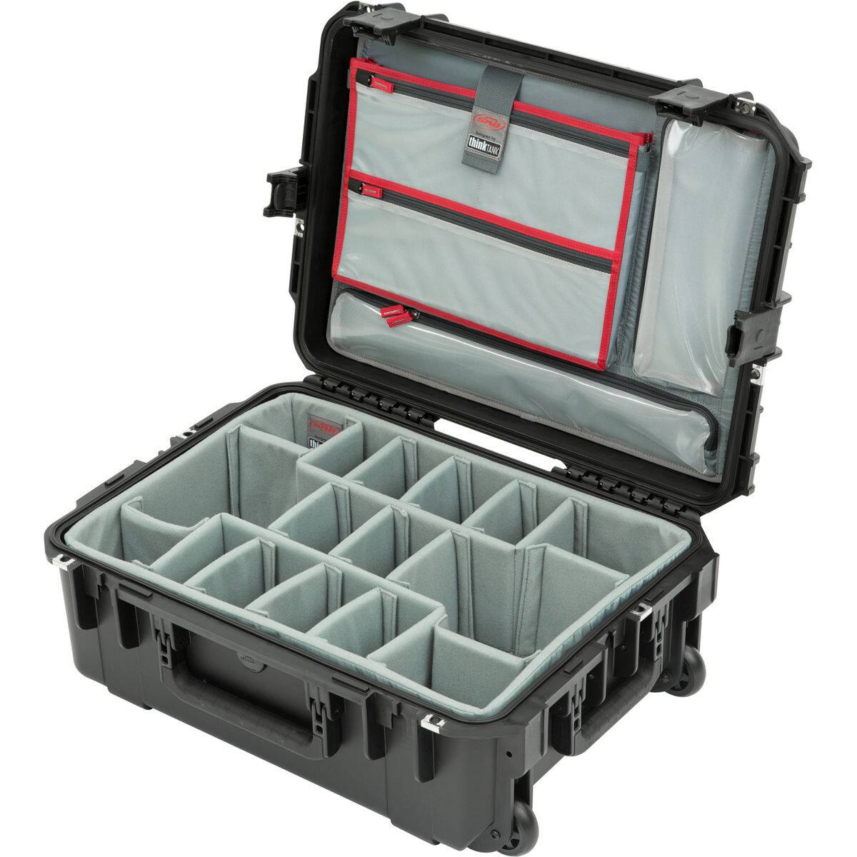 Alt View 2. SKB - SKB iSeries 2215-8 Injection Molded Waterproof Wheeled Case with Think Tank Designed Dividers & Lid Organizer.