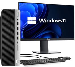 HP - Refurbished Excellent - ProDesk 600 G5 SFF Desktop Computer PC | Intel Core i7-9th 3.0GHz | 16GB DDR4 RAM | 256GB SSD | 22" LED | Win 11 - Black