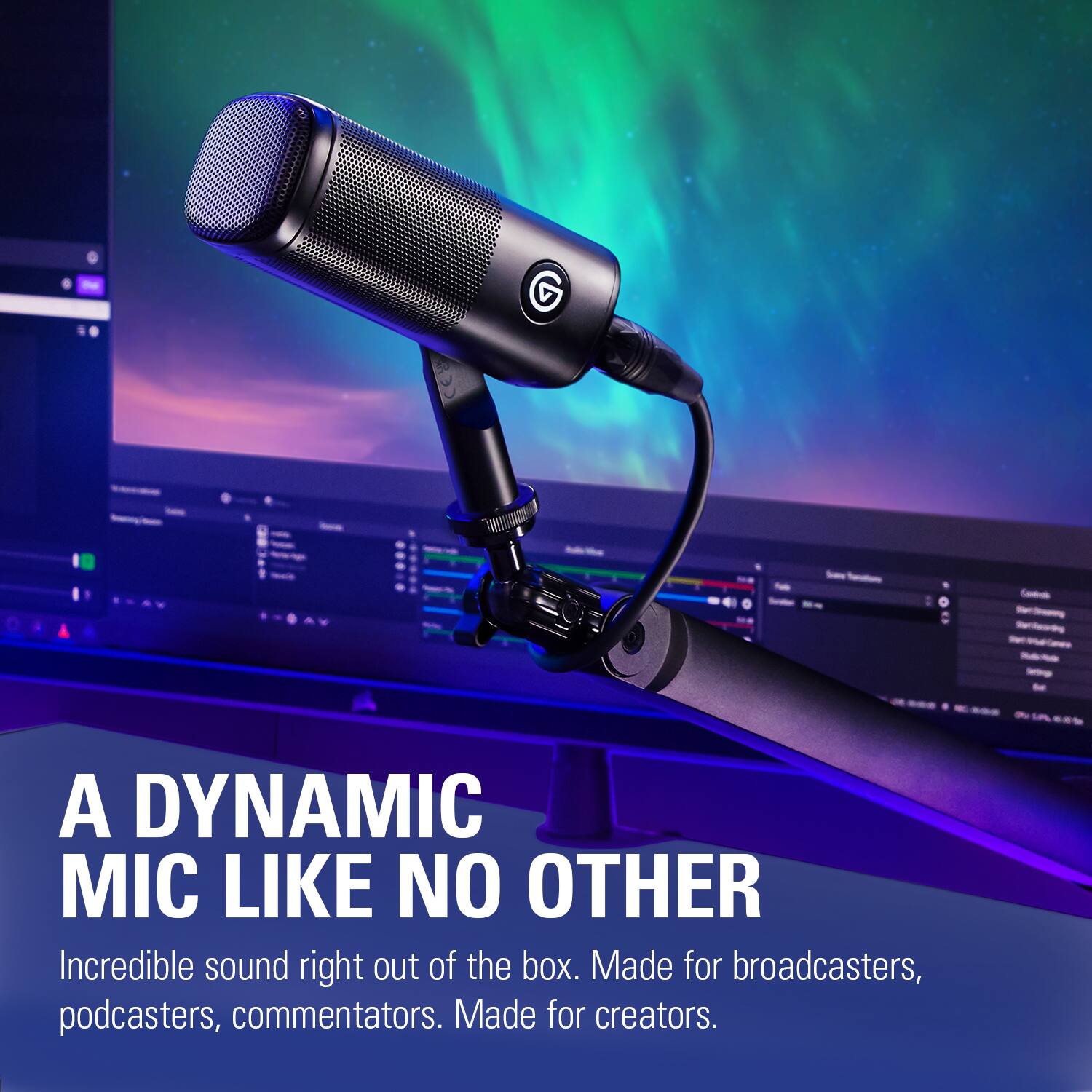 A Dynamic Mic Like No Other: Incredible sound right out of the box. Made for broadcasters, podcasters, commentators, and creators.