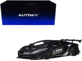 Lamborghini Aventador Liberty Walk LB-Works Hood Limited Edition 1/18 Model Car by Autoart - Livery Black With Carbon