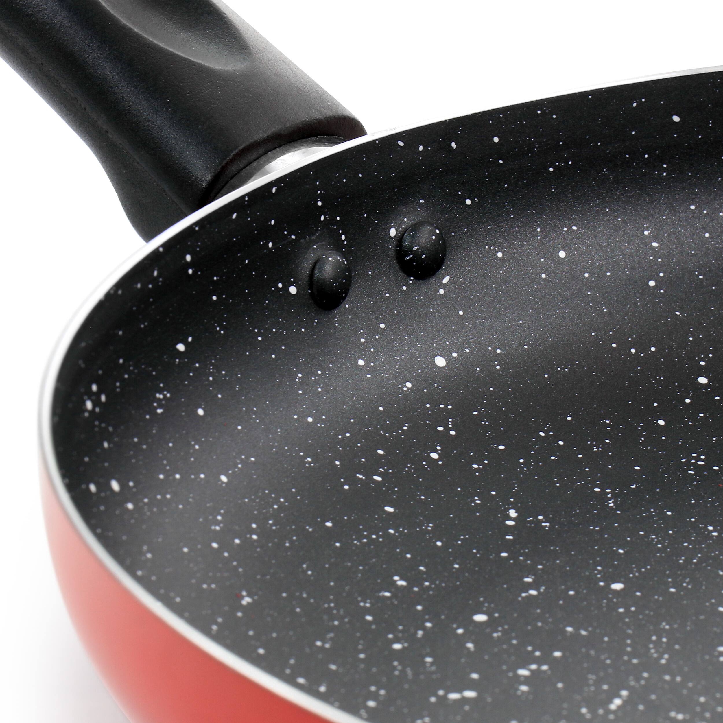Alt View 3. Oster - Oster Luneta 9.5 Inch Aluminum Nonstick Frying Pan in Red - Red.