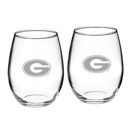 Jardine - Georgia Bulldogs 21oz. 2-Piece Stemless Wine Glass Set - Multicolor