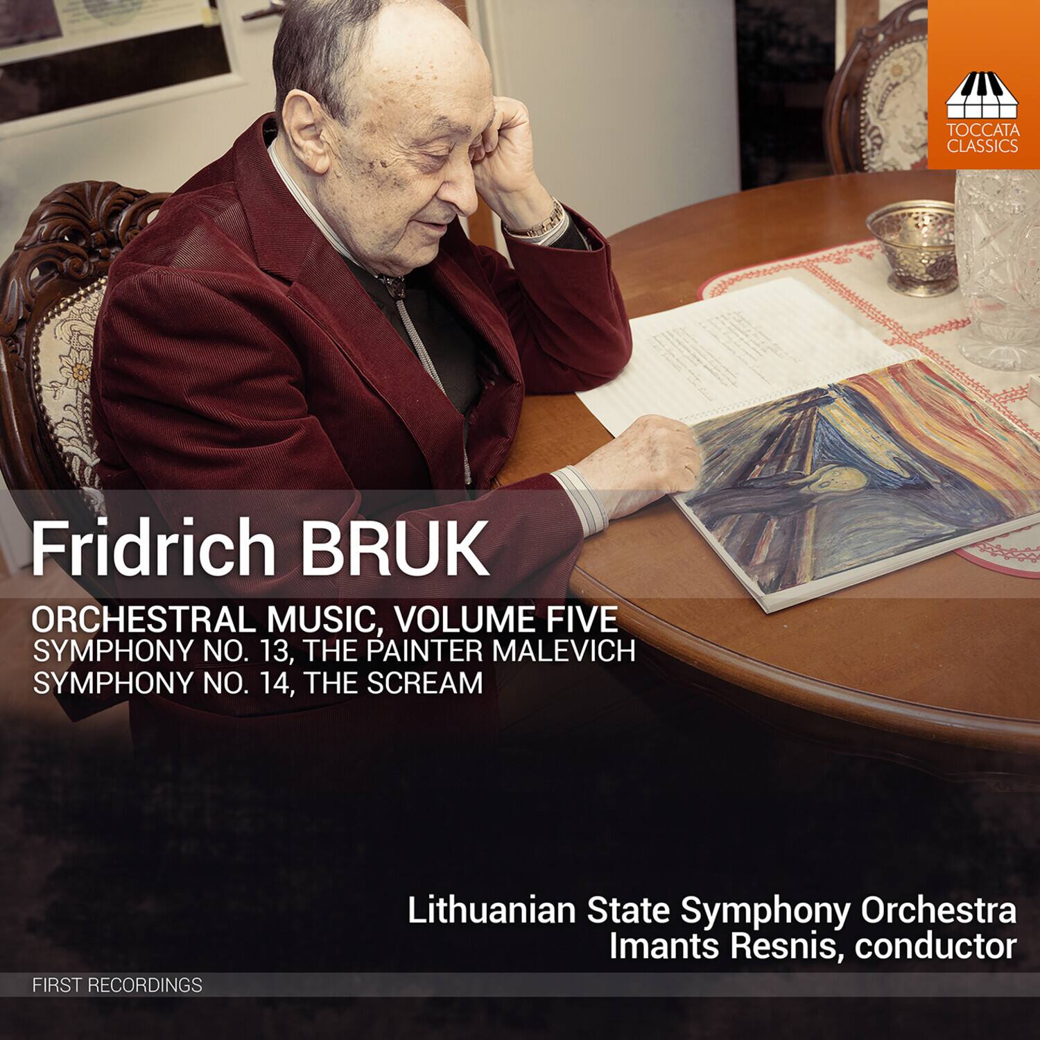 Fridrich BRUK  
ORCHESTRAL MUSIC, VOLUME FIVE  
SYMPHONY NO. 13, THE PAINTER MALEVICH  
SYMPHONY NO. 14, THE SCREAM  

Lithuanian State Symphony Orchestra  
Imants Resnis, conductor  

FIRST RECORDINGS