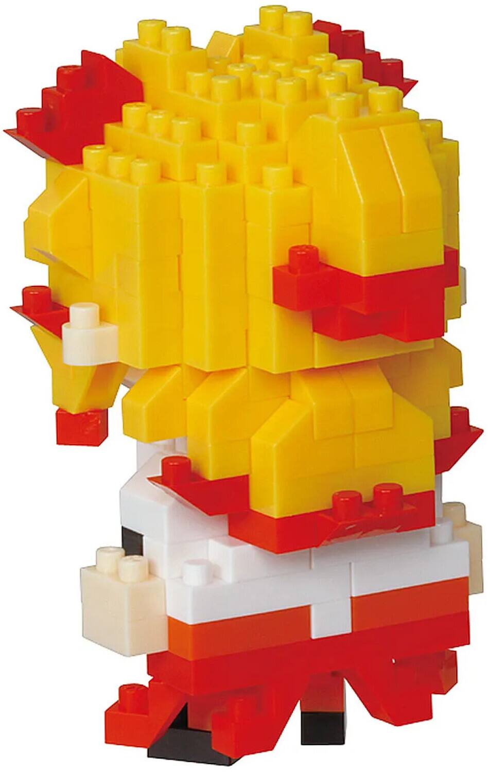 Alt View 1. Bandai - Nanoblock - Demon Slayer - Character Collection - Kyojuro Rengoku Building Kit   - COLLECTIBLES - Multicolor.