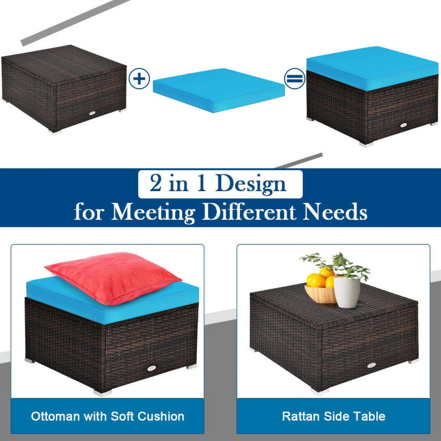 2 in 1 Design for Meeting Different Needs

Ottoman with Soft Cushion

Rattan Side Table