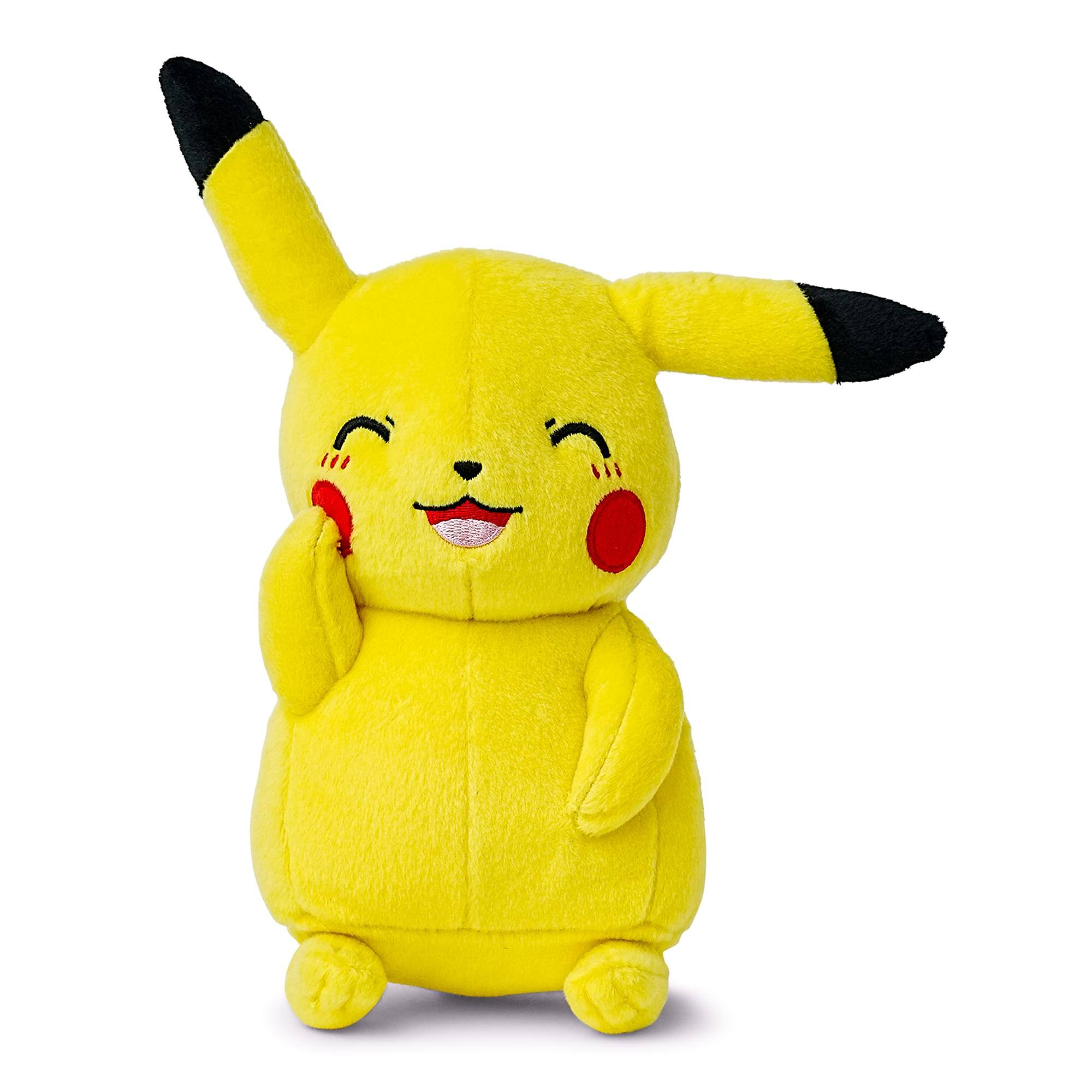 Front. Pokémon - Pokemon Basic 8-Inch Plush - Bashfull Pikachu - Yellow.