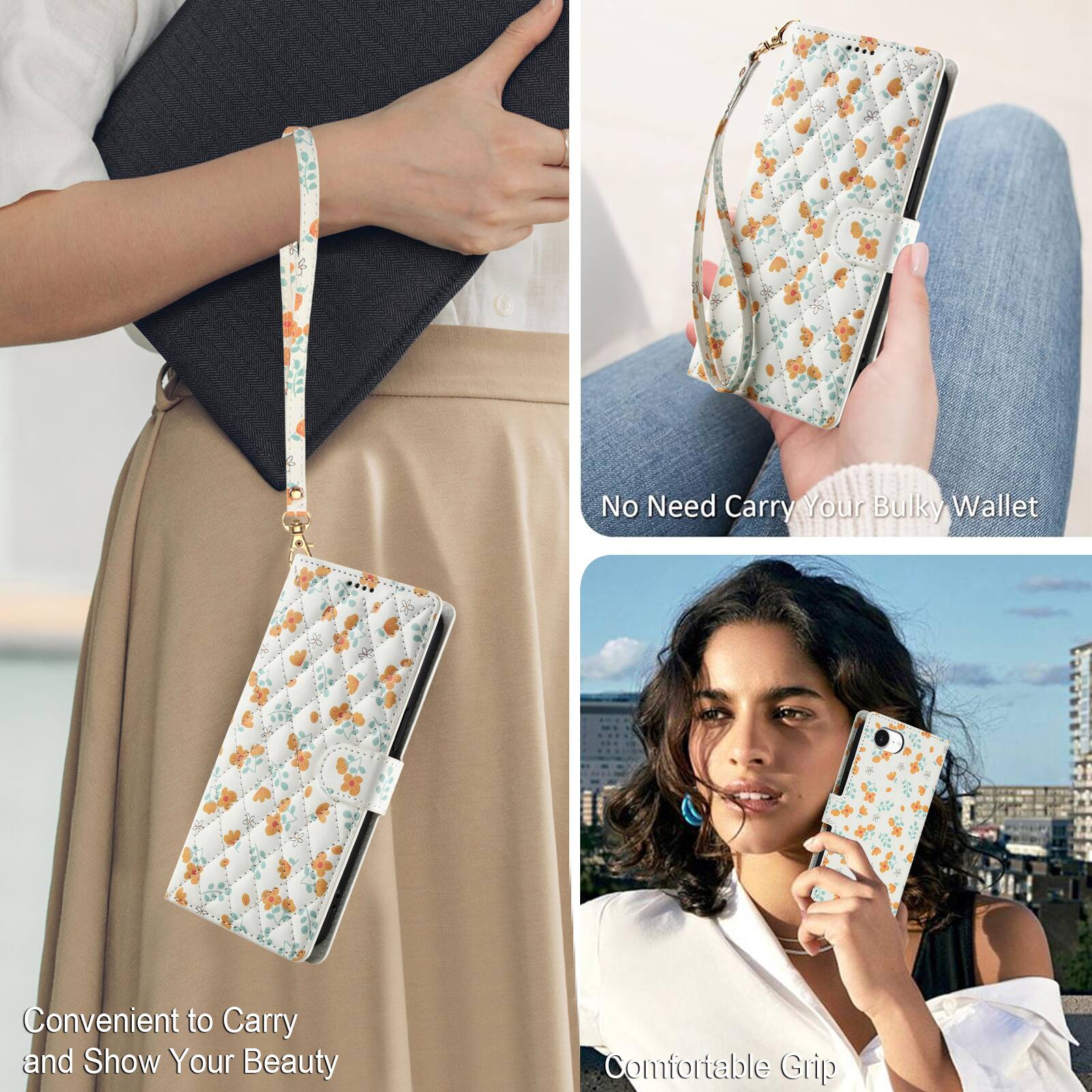 No Need Carry Your Bulky Wallet  
Convenient to Carry and Show Your Beauty  
Comfortable Grip