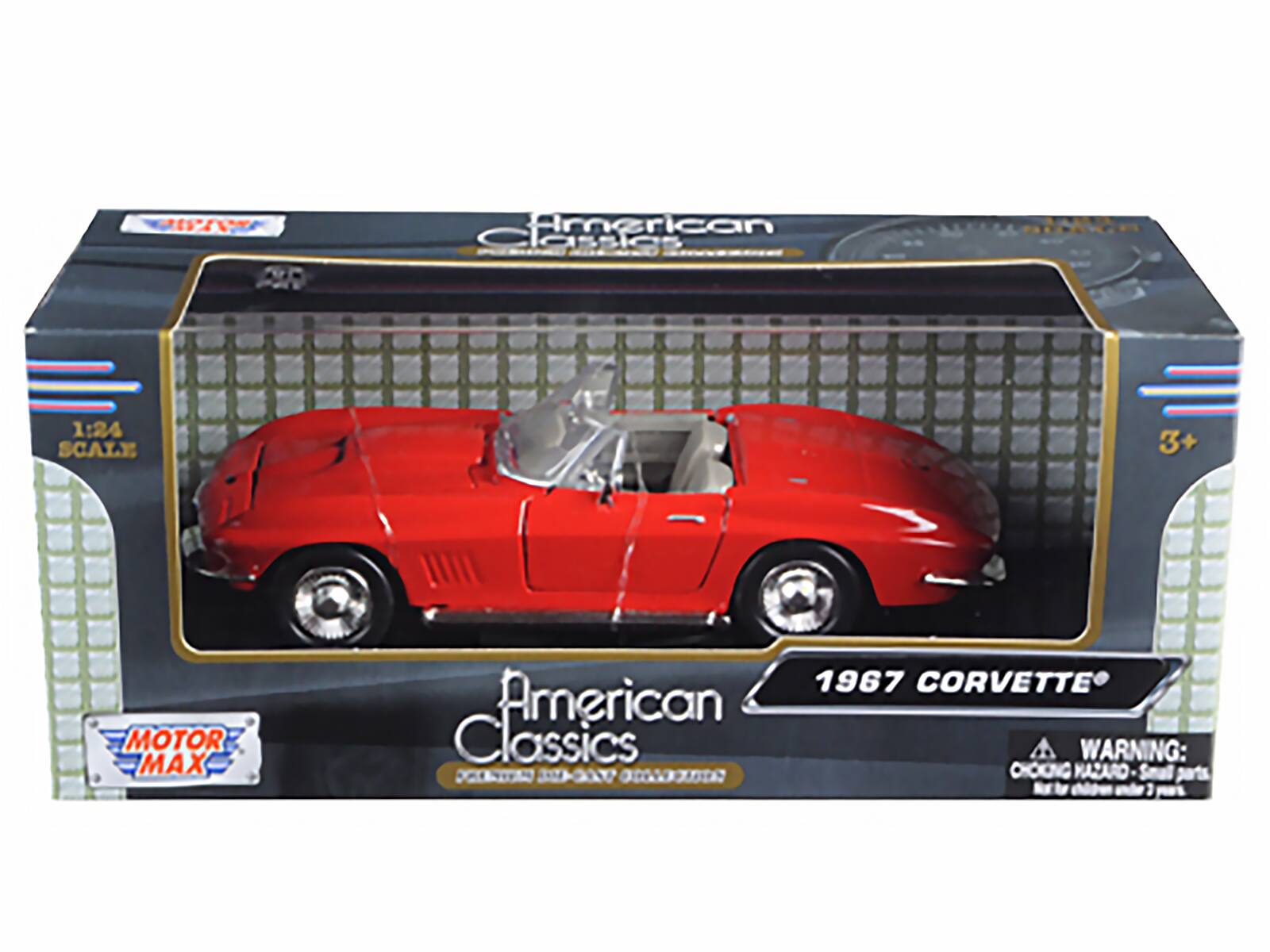 American Classics 1:24 SCALE 3+ MOTOR MAX 1967 CORVETTE American Classics WARNING: CHOKING HAZARD - Small parts. Not for children under 3 years.