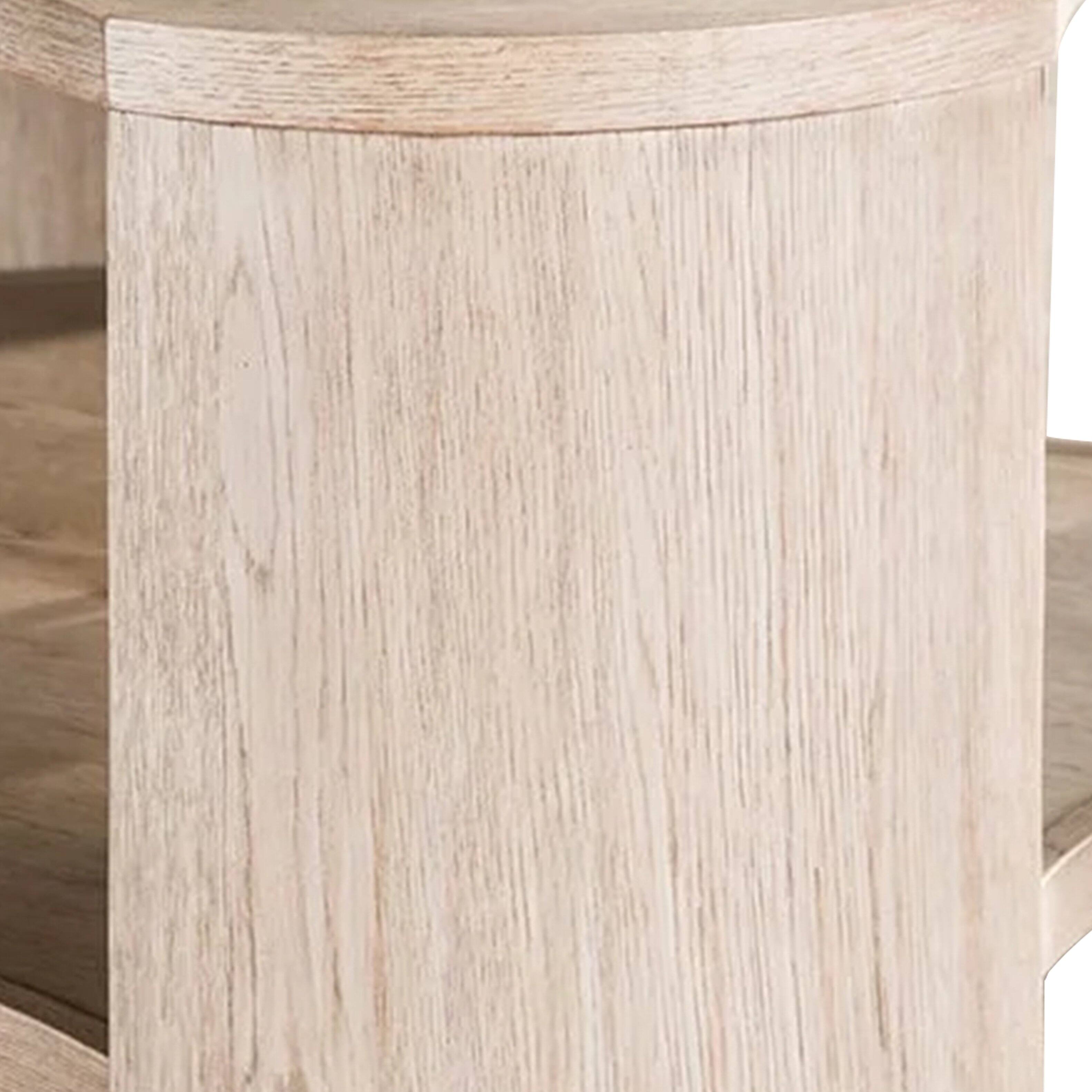 Alt View 2. Manhattan Lane - Cony Cocktail Coffee Table, Natural Oak Brown Wood, Caster Wheels, 42 Inch - Oak Brown.