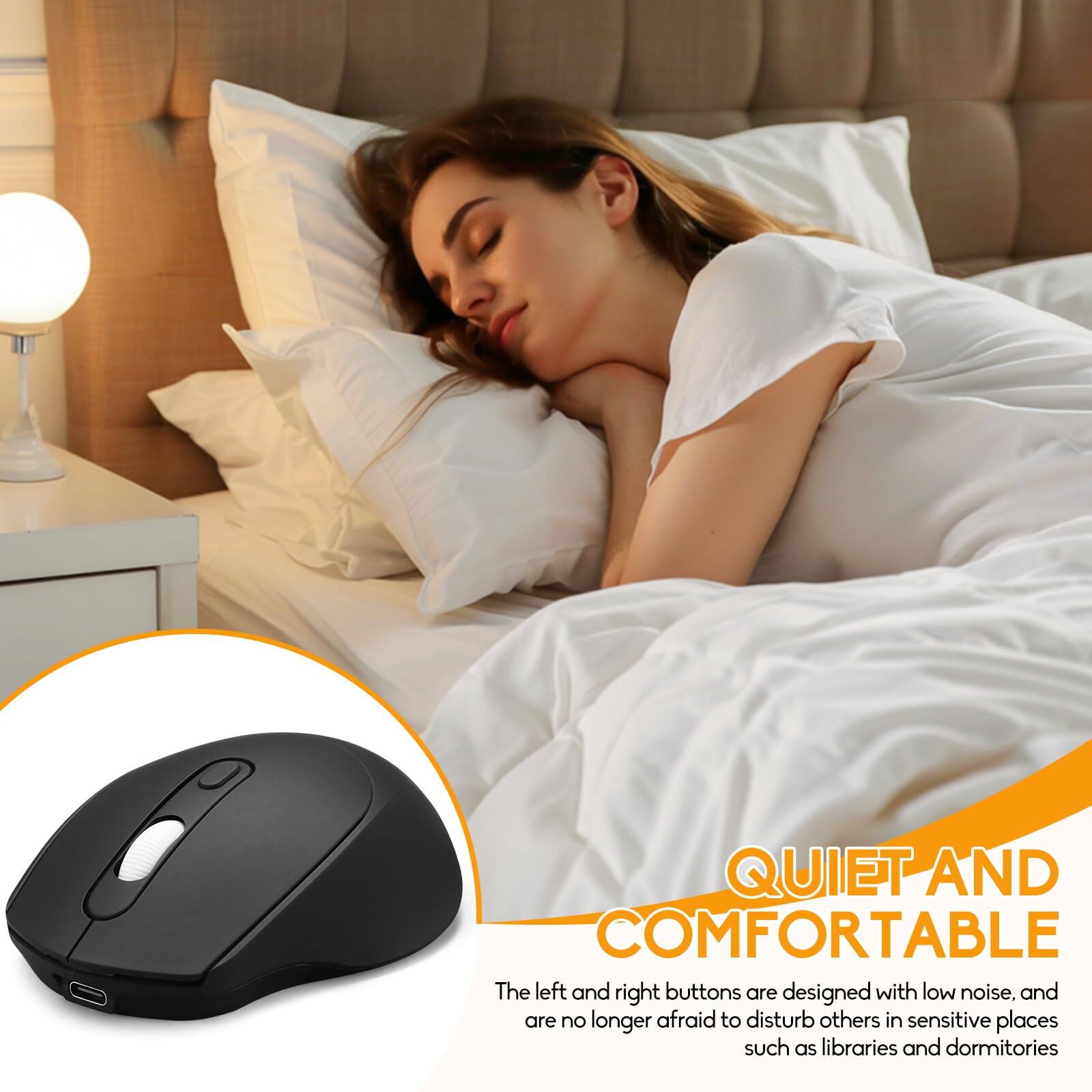 QUIET AND COMFORTABLE

The left and right buttons are designed with low noise, and are no longer afraid to disturb others in sensitive places such as libraries and dormitories.