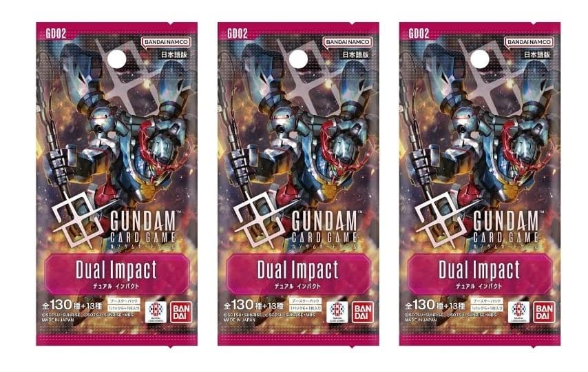 Bandai - Gundam Card Game Booster Pack - Dual Impact (GD02) (Japanese) - 3 Packs - 18 Cards price history on PriceWatchPro