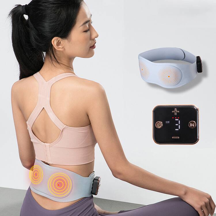 Alt View 1. Cluzine - Intelligent EMS Heating Waist Belt Period Cramp Relief Abdominal Vibration Massager.