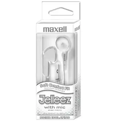 maxell maxell maxell Soft Comfort Ajustement Fit Confortable mic Jelleez Jelleez with avec micro mic with ISOLEMENT DU BRUIT NOISE ISOLATING