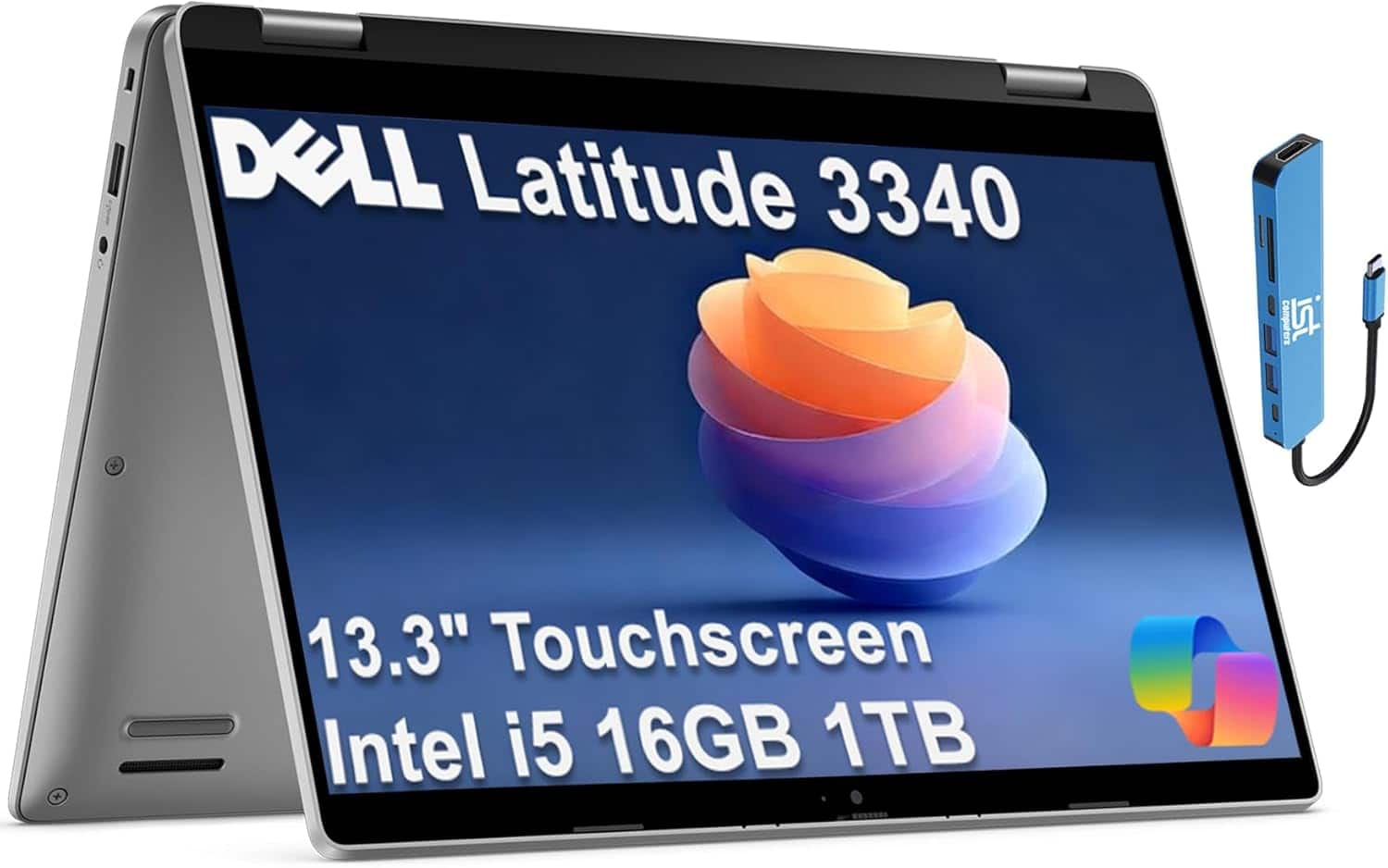 Dell - Latitude 3340 13.3 FHD 2-in-1 Touchscreen Laptop - Intel Core i5 with 16GB Memory - 1TB SSD - Backlit - Windows 11 Pro - Gray