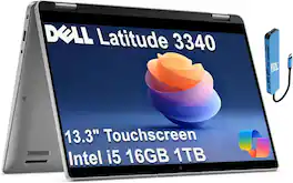Dell - Latitude 3340 13.3 FHD 2-in-1 Touchscreen Laptop - Intel Core i5 with 16GB Memory - 1TB SSD - Backlit - Windows 11 Pro - Gray