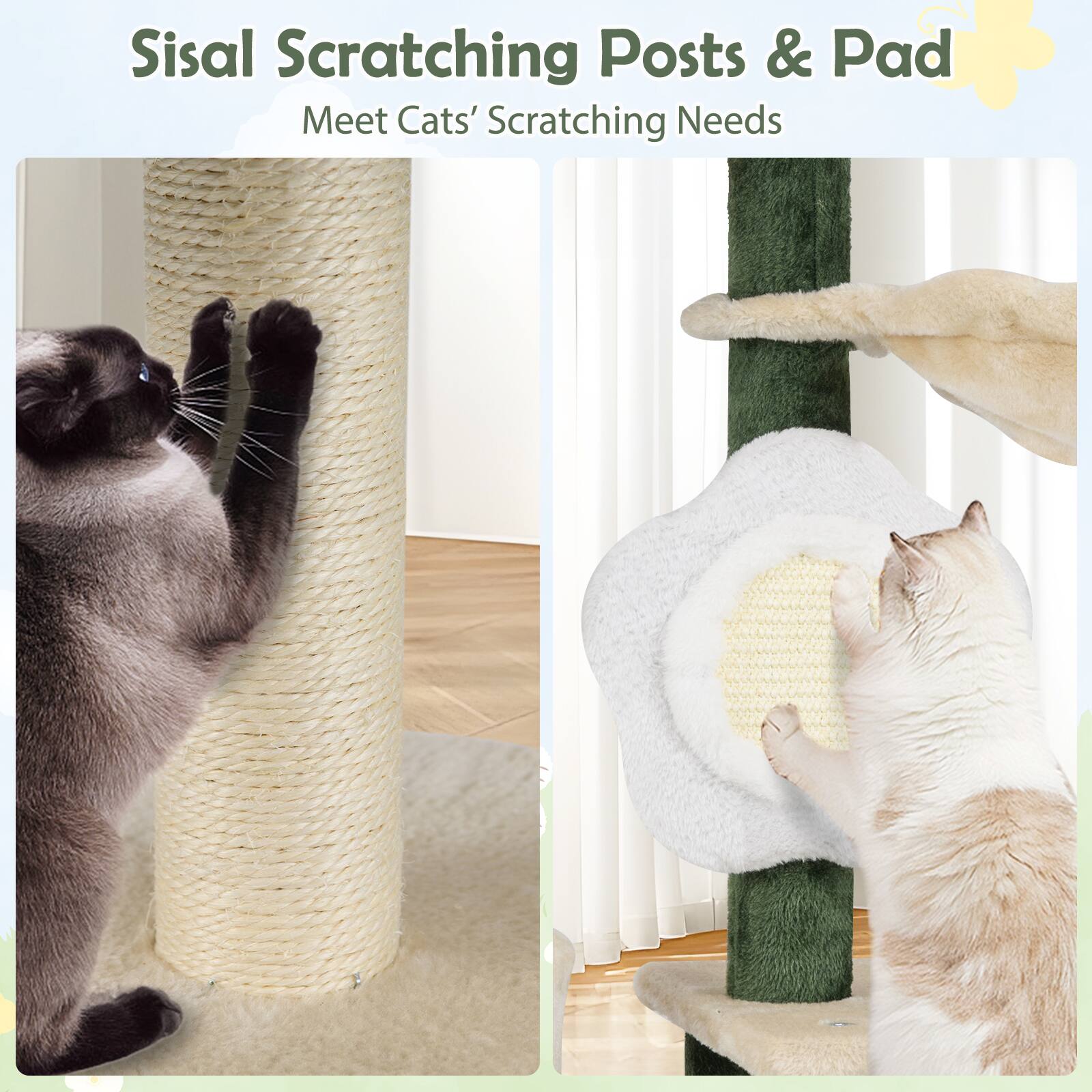 Sisal Scratching Posts & Pad  
Meet Cats' Scratching Needs