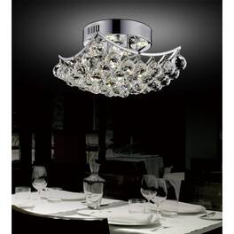 CWI Lighting - Queen 6 Light Flush Mount With Finish - Chrome