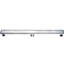 Alfi - 36" Modern Brushed Linear Shower Drain with Solid Cover - Stainless Steel