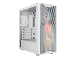 CORSAIR - 3200D RS ARGB Mid-Tower Chassis, 3x RS120 ARGB Fans, DIY Features, White - White