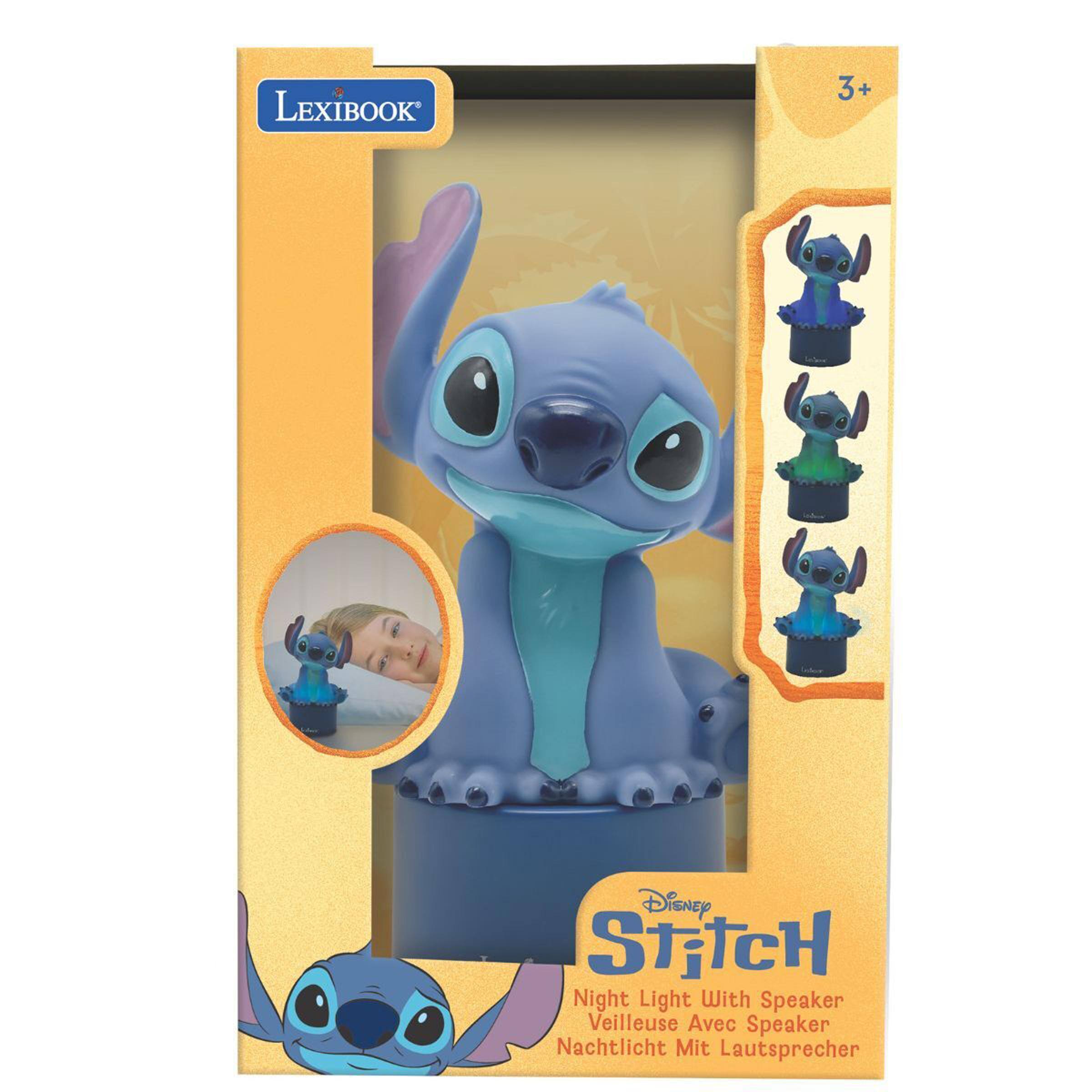 LEXIBOOK  
3+  
Disney Stitch Night Light With Speaker  
Veilleuse Avec Speaker  
Nachtlicht Mit Lautsprecher