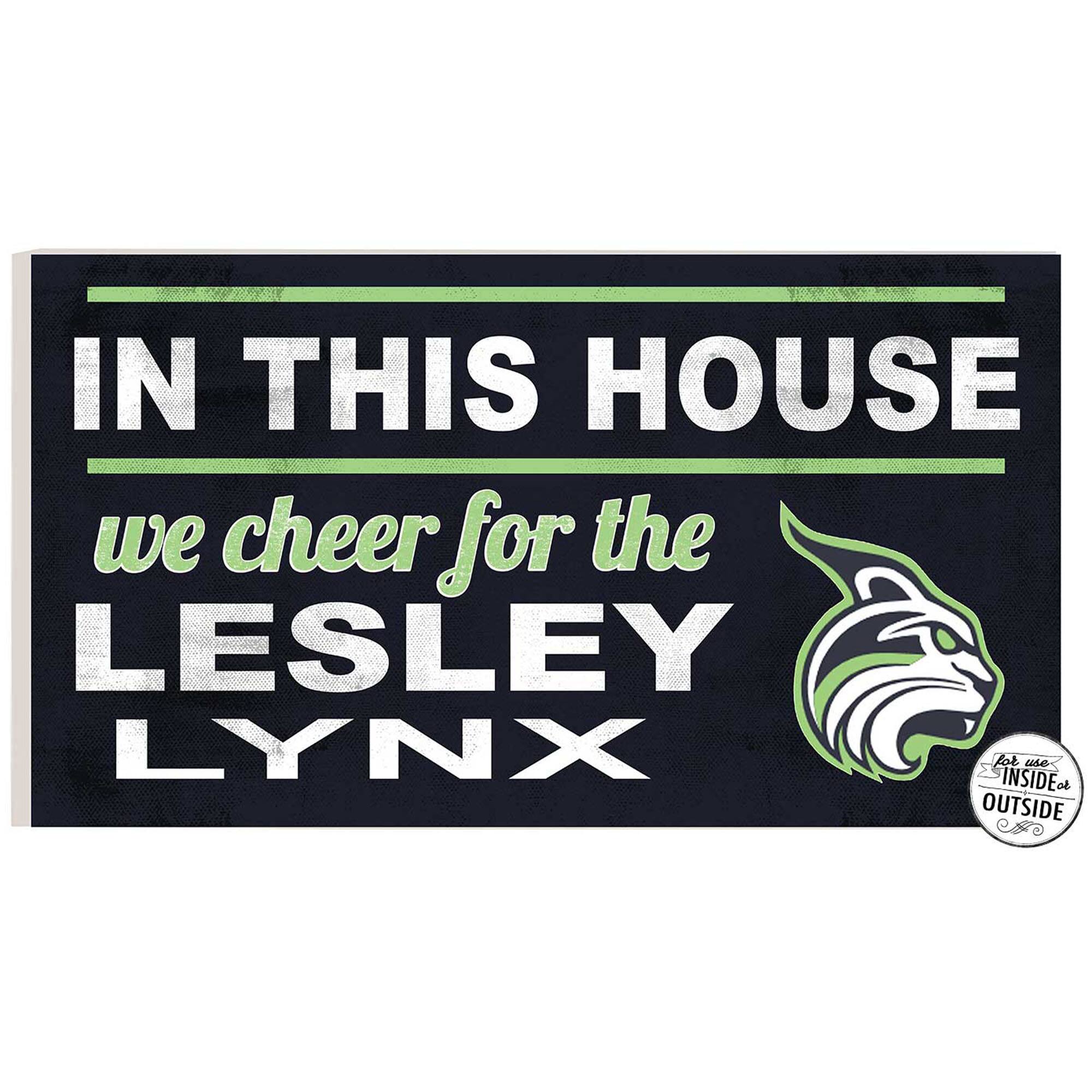 Lesley Lynx 11'' x 20'' Indoor/Outdoor In This House Sign
