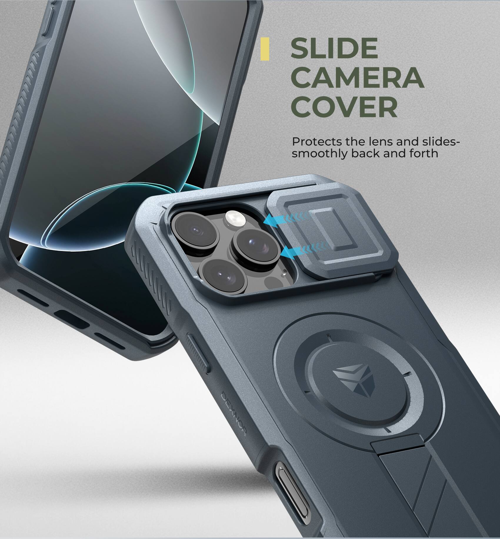 I SLIDE CAMERA COVER Protects the lens and slides- smoothly back and forth