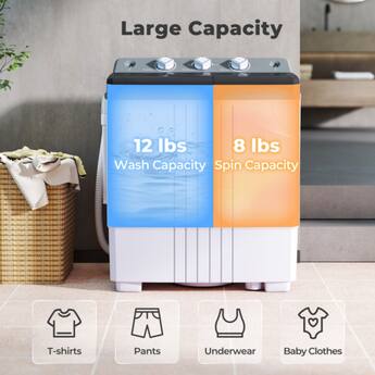 LUCKY ONE Freestanding Portable Washing Machine Washer with Built LUCKY ONE Freestanding Portable Washing Machine Washer with Built