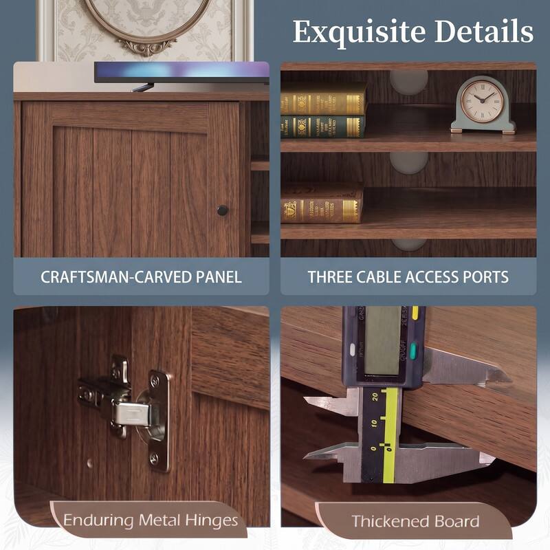 Exquisite Details

1. CRAFTSMAN-CARVED PANEL
2. THREE CABLE ACCESS PORTS
3. Enduring Metal Hinges
4. Thickened Board
