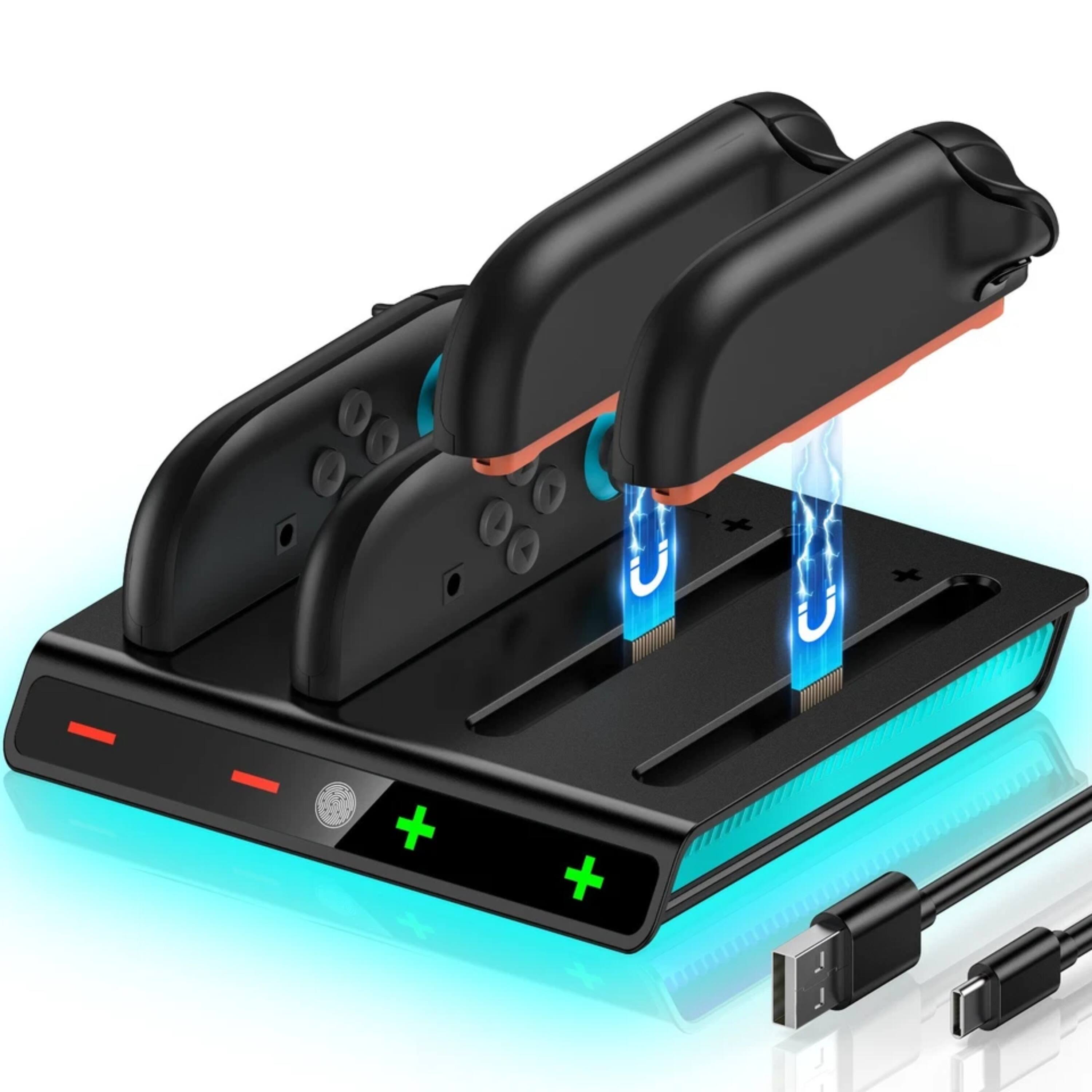Angle. Kitcheniva - Console And Joy-cons Charging Dock For Nintendo Switch 2 (2025).