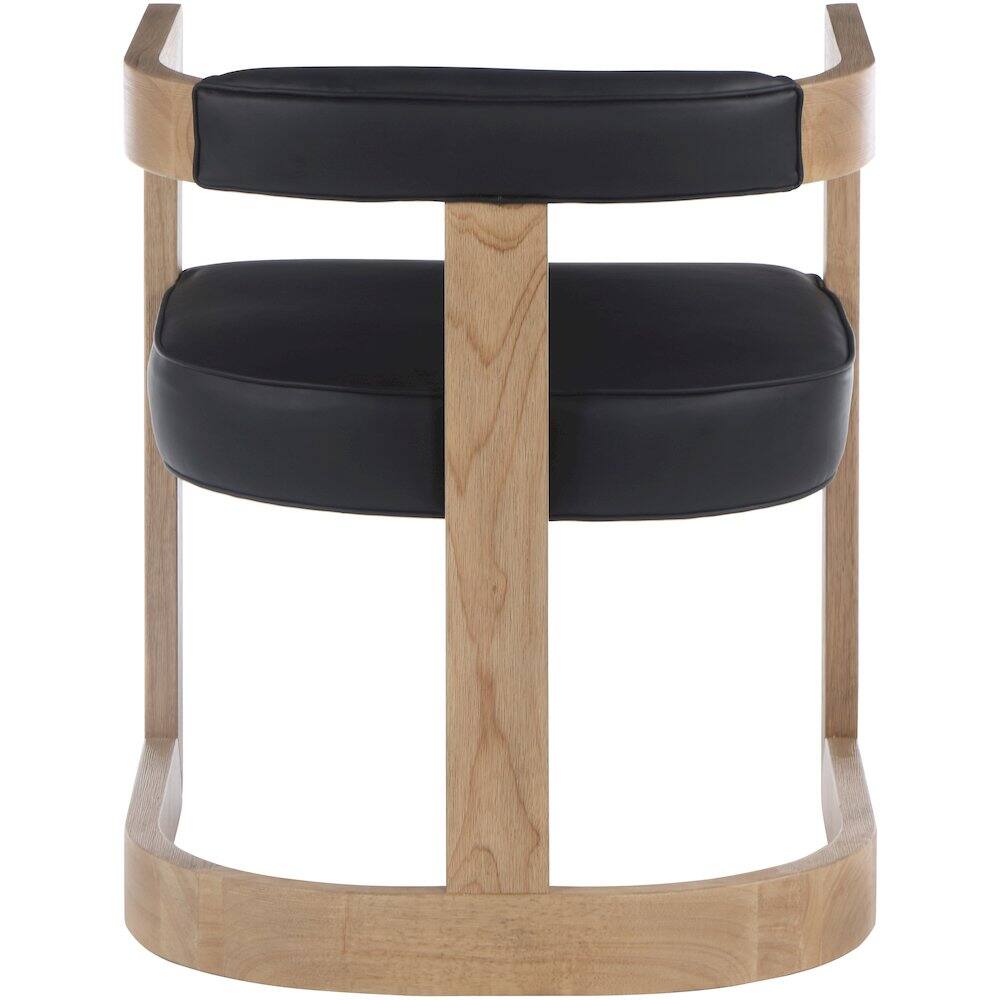 Alt View 1. Meridian Furniture - Manchester Black Vegan Leather Dining Chair - Black.