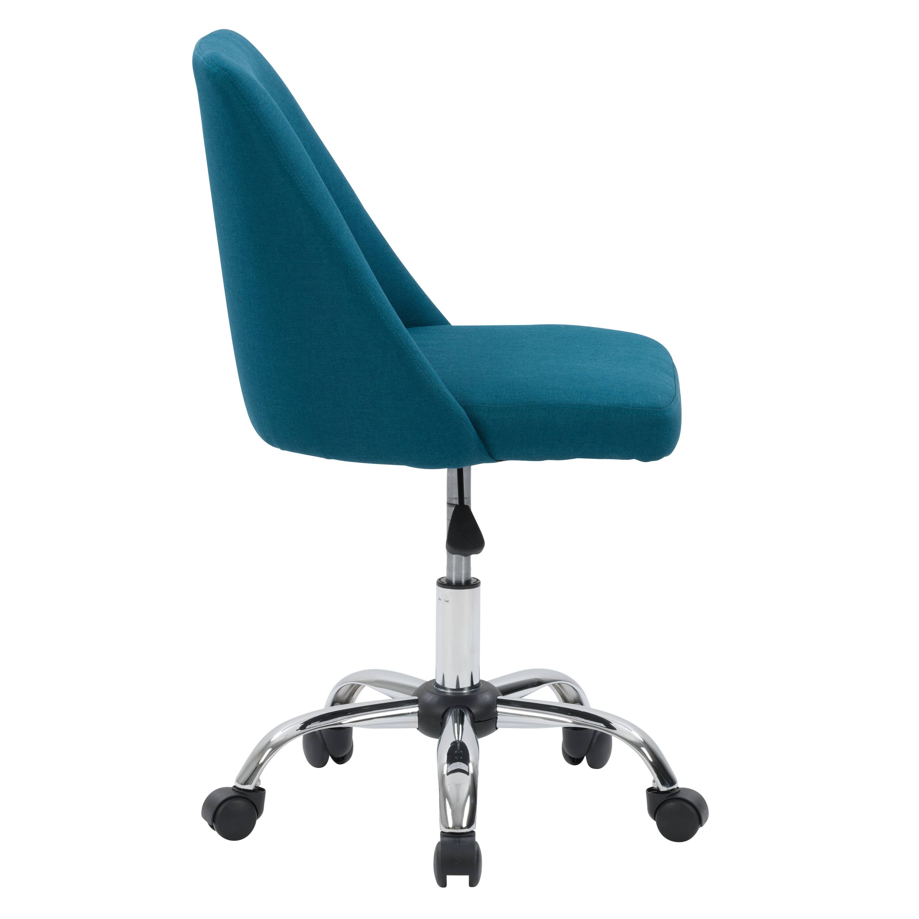 Alt View 11. CorLiving - Marlowe Upholstered Armless Task Chair - Dark Blue.