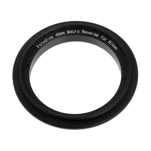 Fotodiox - 49mm Macro Reverse Ring for Nikon F-Mount Cameras - Reverse Filter Thread to Camera Mount Adapter