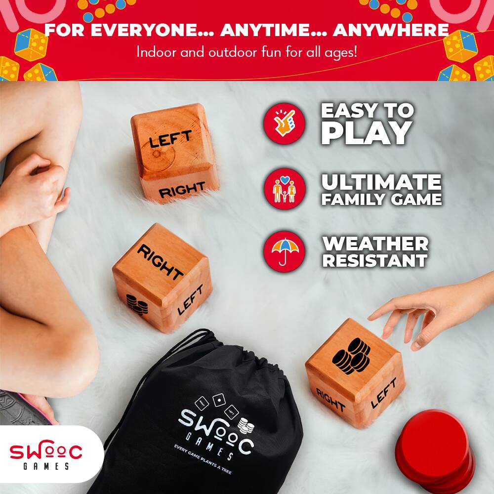 FOR EVERYONE... ANYTIME... ANYWHERE  
Indoor and outdoor fun for all ages!

EASY TO PLAY  
ULTIMATE FAMILY GAME  
WEATHER RESISTANT

SWOOC GAMES  
EVERY GAME PLANTS A TREE