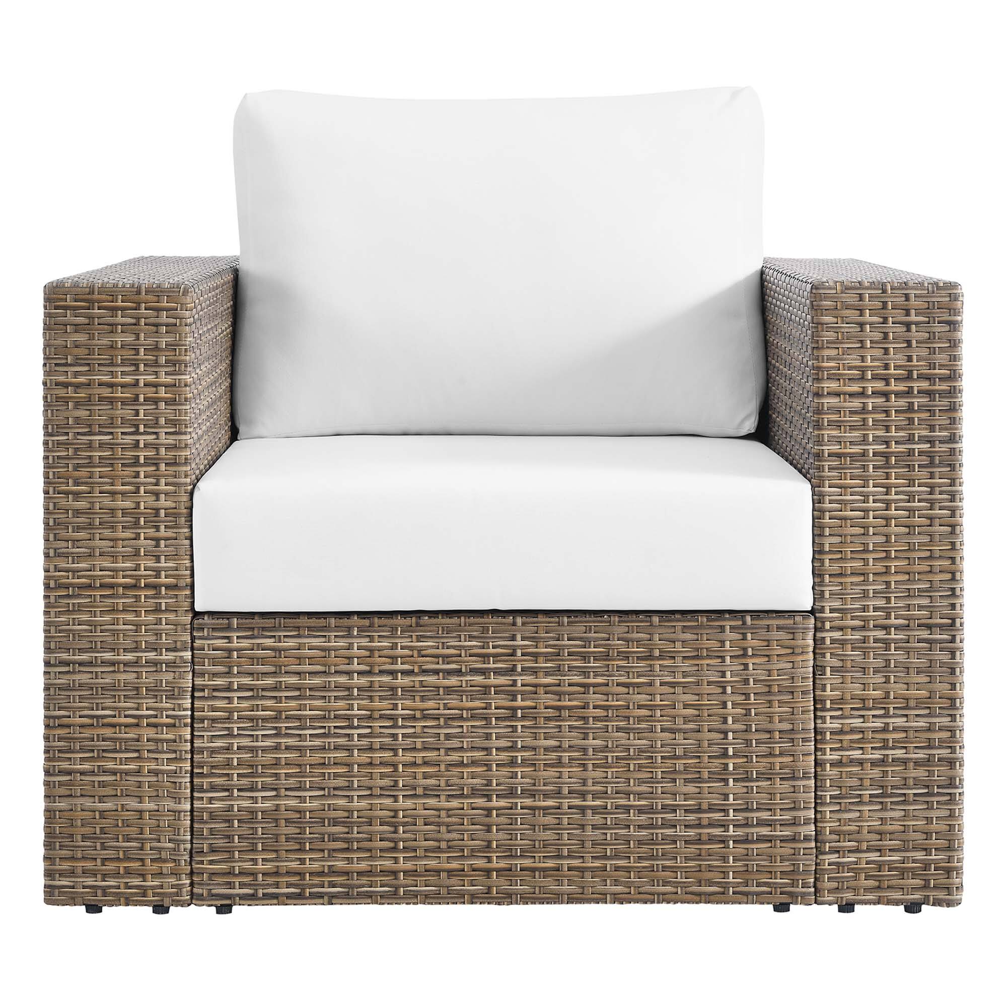 Alt View 1. Modway - Convene 3-Piece Outdoor Patio Furniture Set - Cappuccino White.