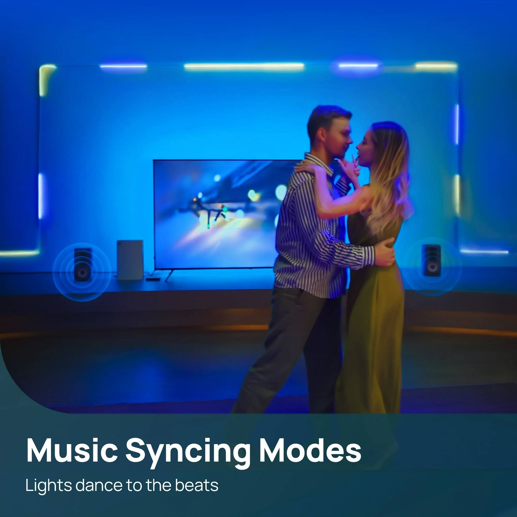 Music Syncing Modes  
Lights dance to the beats