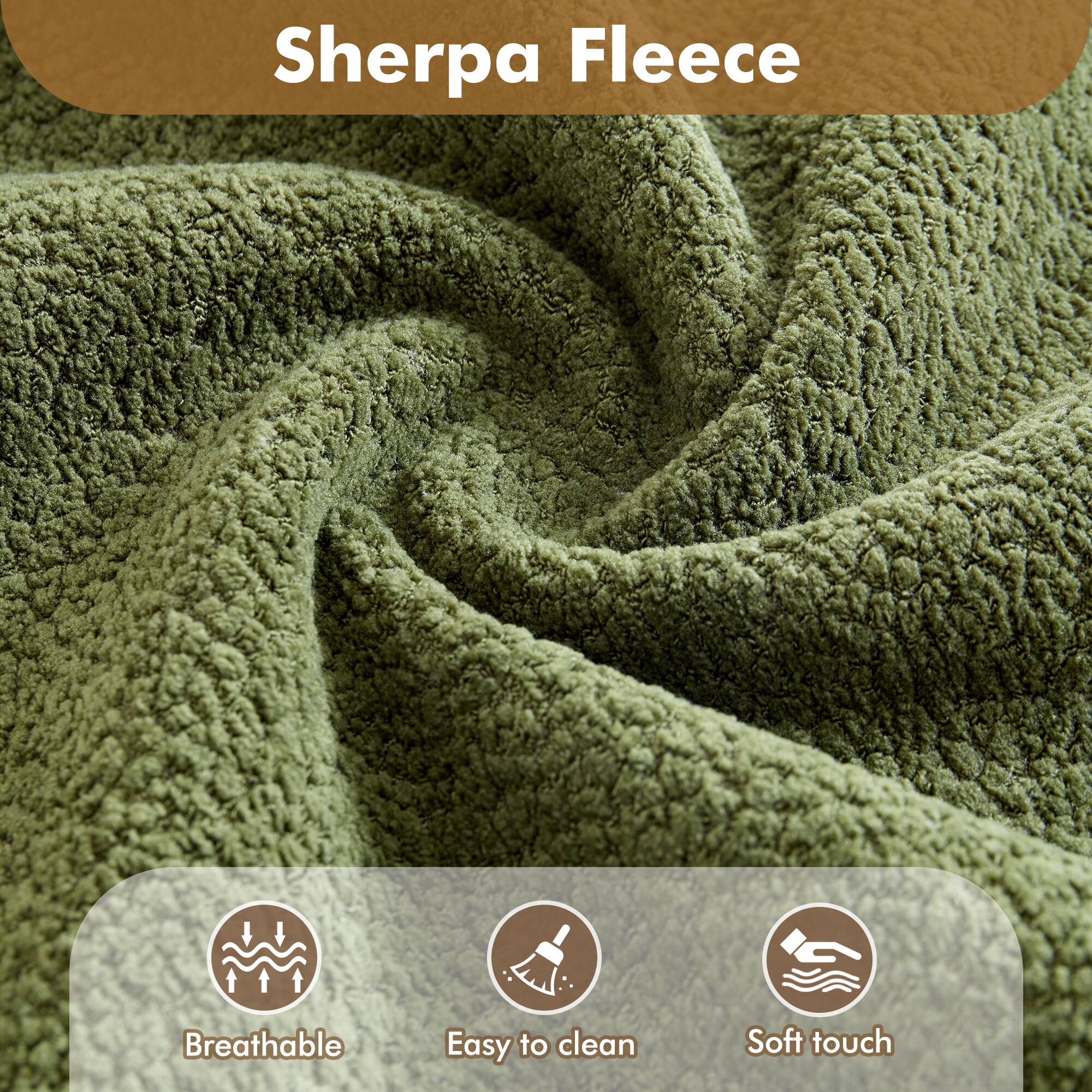 Sherpa Fleece

- Breathable
- Easy to clean
- Soft touch